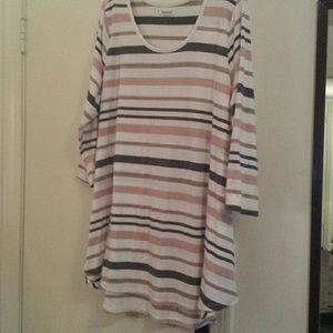 Plus size stripe shirt
